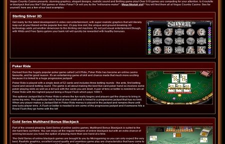 vegas country casino game lobby
